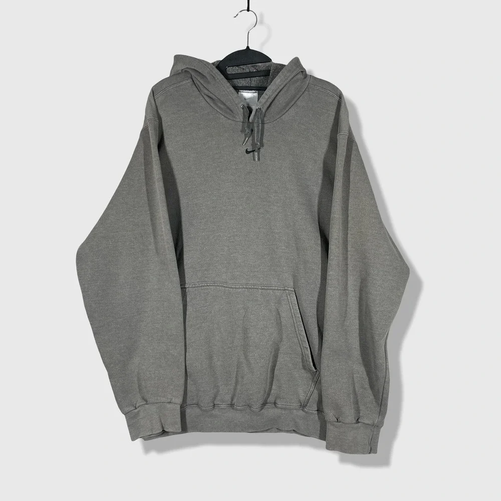 Nike Hoodie Mens Large Gray Vintage Center Swoosh Pullover Sweatshirt Streetwear
